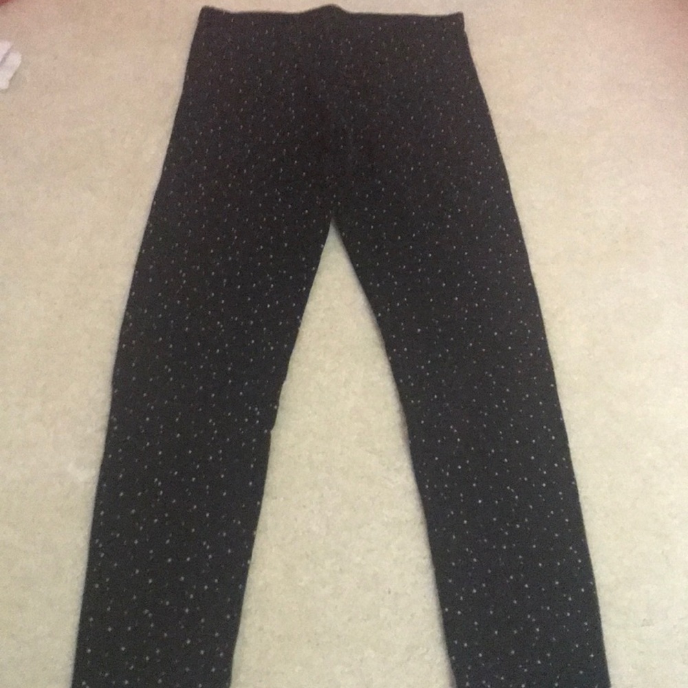 black polka dot leggings